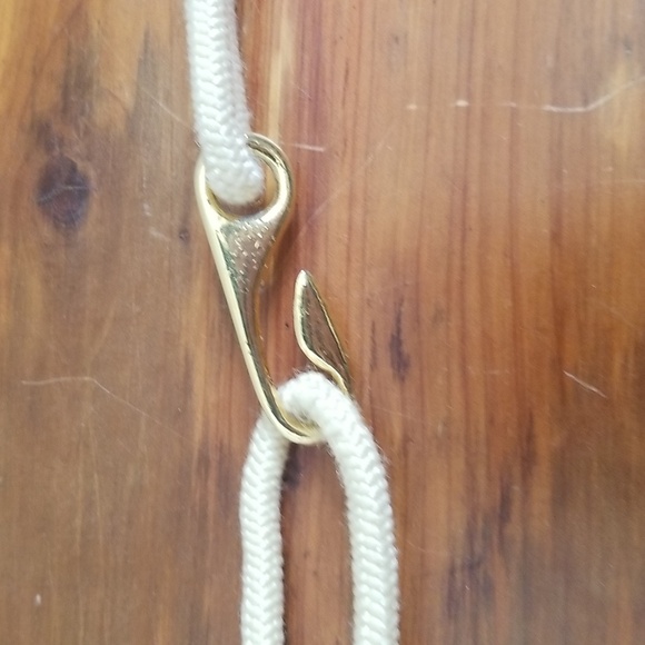 Vintage Cream Golden Twist Faux Pearl Accent Belt - Picture 4 of 5